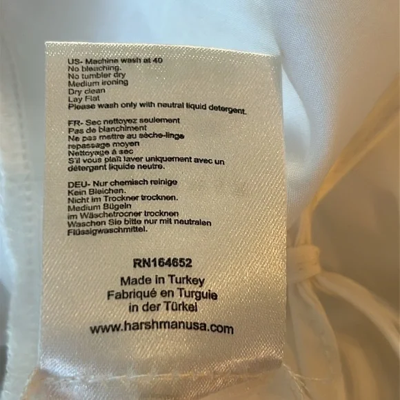 Harshman Amoret Peplum Blouse in White Size XS 100% Cotton NWT - Picture 10 of 11